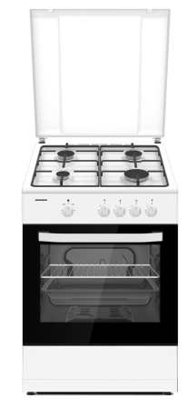 Aragaz - Aragaz Heinner HFSC-SME66IWH, 60x60cm, gaz, 4 arzatoare, aprindere electrica, Alb