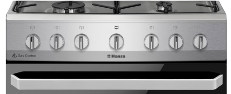 Aragaz mixt Hansa FCMX6810092, cuptor electric, 60 cm, 4 arzatoare, programator, 8 functii, grill, ventilator, aprindere electrica, siguranta, sertar depozitare, fara capac, 62 L, clasa A [4]