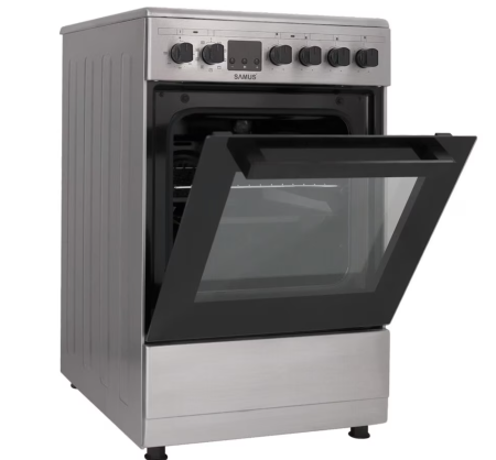 Aragaz Samus SM564VTE, 4 Zone de gatit Vitroceramice, 10 Functii, Full electric, Inox [3]