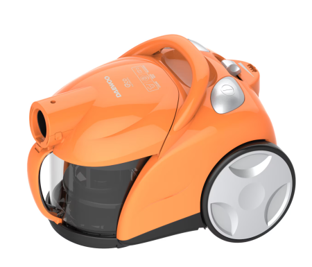 Aspiratoare - Aspirator fara sac Daewoo RCC-150P-3, 700 W, 1.2 L, control putere variabil, tub telescopic, furtun rotativ 360 grade, perie standard + accesorii pentru tapiterie si locuri inguste, portocaliu