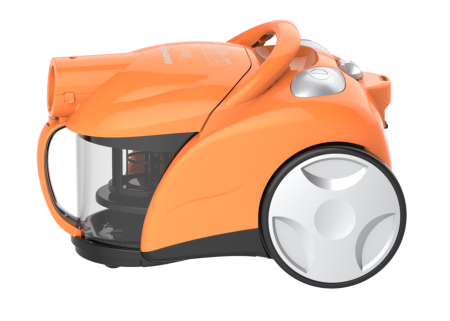 Aspirator fara sac Daewoo RCC-150P-3, 700 W, 1.2 L, control putere variabil, tub telescopic, furtun rotativ 360 grade, perie standard + accesorii pentru tapiterie si locuri inguste, portocaliu [1]