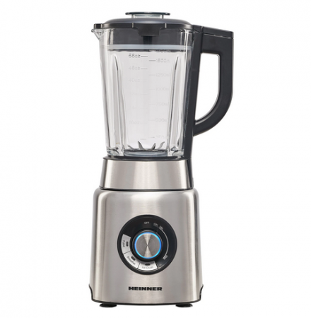 Blendere - Blender Heinner HBL-1200XMC, 1200 W, 20.000 rpm, extra safe lock, 6 lame, functie smoothie, zdrobire gheata, Inox