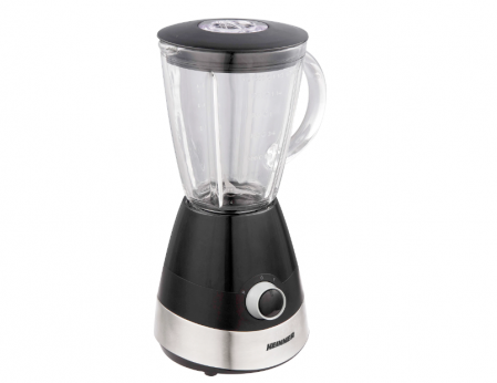 Electrocasnice Bucatarie - Blender Heinner HBL-550S, 550 W, 1.5 l, 2 viteze + functie Pulse, Negru/Argintiu