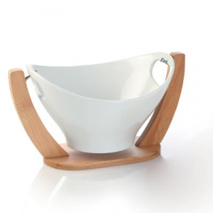 Bucatarie - 101801  Bol pentru salata bambus+portelan