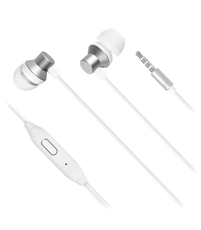 Casti Audio - Casti IN-EAR cu microfon Kruger&Matz KMPB3 - mufa Jack 3.5 mm - alb