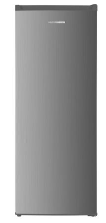 Aparate frigorifice - Congelator Heinner HFF-HM168XE++, 168 l, Control electronic, Afisaj cu indicatoare LED, 5 compartimente, Usa reversibila, Clasa E, H 142.6 cm, Argintiu