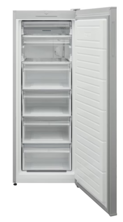 Congelator Heinner HFF-V188SE++, 188 l, 6 sertare, Clasa E, Control mecanic, H 145.5 cm, Argintiu [1]