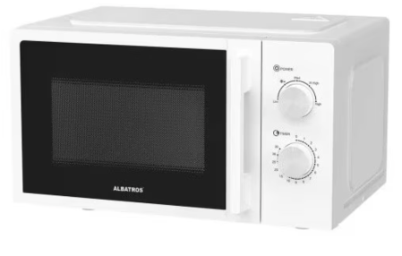 Cuptor cu microunde Albatros MWA-20MC4, 700 W, 20 L, 5 Nivele de incalzire, Timer, Dezghetare, Lumina interior, Alb [1]