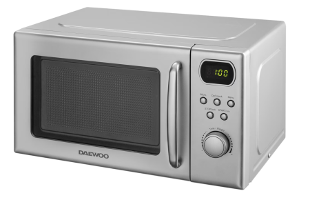 Cuptor cu microunde Daewoo, control digital, 20 litri, 700 W, Silver [2]