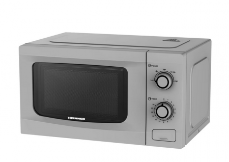 Cuptor microunde - Cuptor cu microunde Heinner HMW-M2035SL, 20 l, 700 W, Control mecanic, Timer, Argintiu