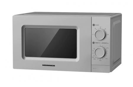 Electrocasnice Bucatarie - Cuptor cu microunde Heinner HMW-MD20MSL, 20 l, Control mecanic, 700 W, Argintiu