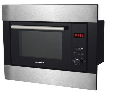 Cuptor cu microunde incorporabil Heinner HMW-23BIXBK, 23 L, 800 W, Grill, Digital, Negru/ Inox [1]