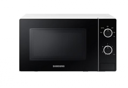Cuptor microunde - Cuptor cu microunde Samsung MS20A3010AH, 20 L, 700 W, 5 trepte de putere, control mecanic, functie decongelare, temporizator, iluminare LED, Alb