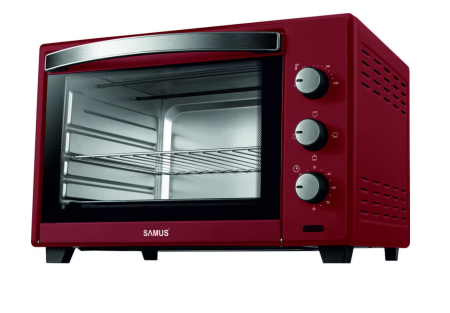 Electrocasnice Bucatarie - Cuptor electric Samus CS-45RED, 45 litri, 2000 W, Rosu