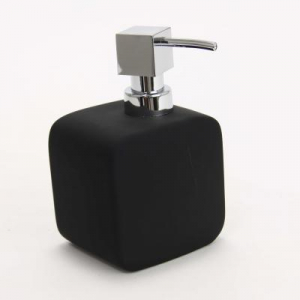 Baie - 116557  Dispenser ceramic cauciucat sapun negru