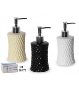 Dispenser sapun - 38457  Set accesorii baie 3buc negru