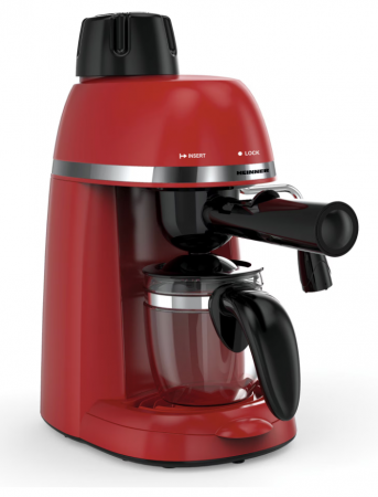 Espressor manual Heinner Kopy 350RD HEM-350RD, 800W, 3.5 bar, capacitate rezervor 0.24l, optiuni preparare: espresso si cappuccino, Rosu [1]