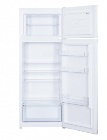 Frigider cu doua usi Heinner HF-H2206E++, 206 l, Clasa E, lumina LED, 3 rafturi de sticla, H 143 cm, Alb [1]