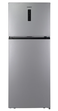 Aparate frigorifice - Frigider cu doua usi Heinner HF-HM415NFSE++, 415 l, Full No Frost, Clasa E, Compresor Dual Inverter, Display, Blocare Acces copii, H 178 cm, Argintiu