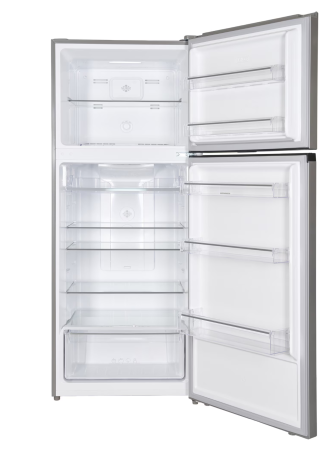 Frigider cu doua usi Heinner HF-HM415NFSE++, 415 l, Full No Frost, Clasa E, Compresor Dual Inverter, Display, Blocare Acces copii, H 178 cm, Argintiu [1]