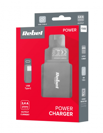 Incarcator retea USB tip C, 2400 mAh Rebel RB-6310 [1]
