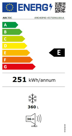 Lada frigorifica Arctic AMO40P40, 360 l, Clasa E, Conditii extreme, Alb [5]