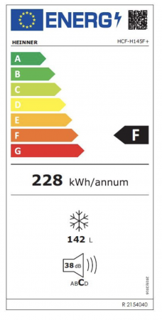 Lada frigorifica Heinner HCF-H145F+, 142 l, Clasa F, Alb [7]