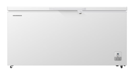 Electrocasnice Mari - Lada frigorifica Heinner HCF-HS500EE++, 500 l , Clasa E, Compresor inverter, Control electronic, Display, Lumina LED, Maner extern cu incuietoare, 2 cosuri, Alb