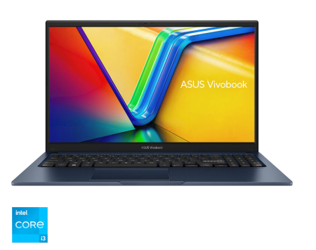 Laptopuri - Laptop ASUS Vivobook 15 F1504VA cu procesor Intel® Core™ i3-1315U pana la 4.5GHz, 15.6&#039;&#039;, Full HD, IPS, 8GB DDR4 RAM, 512GB SSD, Intel® Graphics, No OS, Quiet Blue
