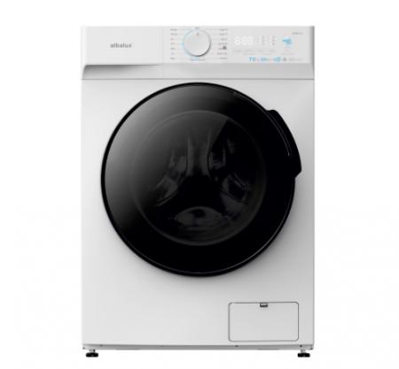 Electrocasnice Mari - Masina de spalat rufe Albalux AXGIW1471, 7 kg, 1400 Rotatii, Motor Inverter, Clasa energetica B, 16 Programe, Functie Hygiene Pro, Termostat reglabil, Spalare cu aburi, Alb/Negru