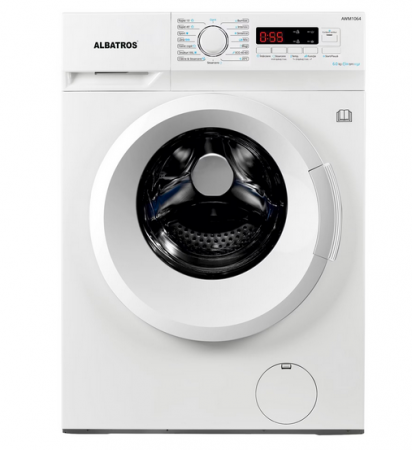 Masina de spalat rufe Albatros AWM1064,6 kg, Slim, 15 programe, 1000 rotatii, Clasa energetica E, Termostat reglabil, Program ECO 40-60°C, Blocare acces copii, Alb [0]