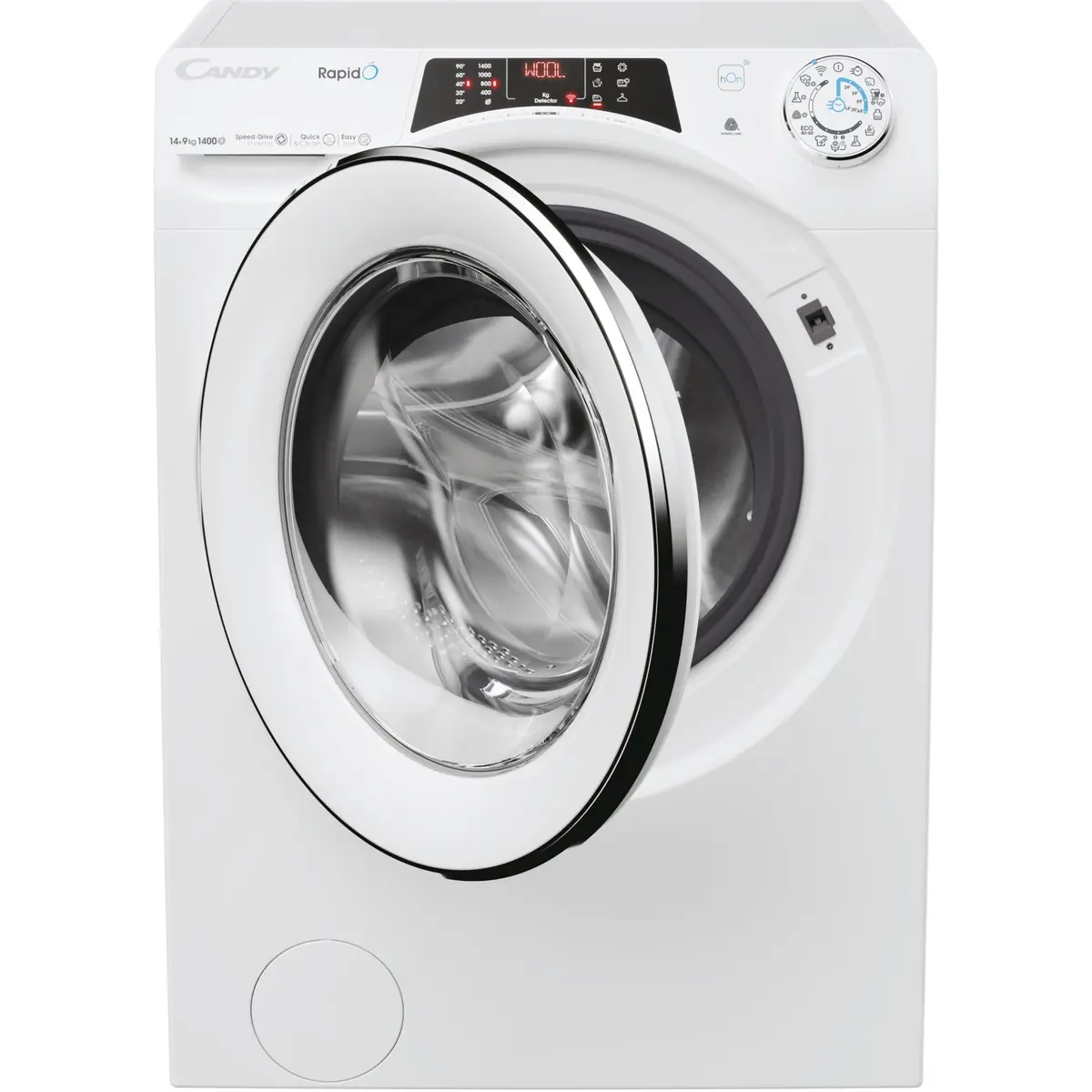 Masina de spalat rufe cu uscator Candy Rapido ROW41494DWMCT-S, 14/9 kg uscare, 1400 RPM, Wi Fi, Quick & Clean, Motor Inverter, Steam, Clasa A (Alb) [1]