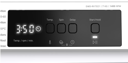 Masina de spalat rufe Daewoo DWD-RV7021, 7 kg, Clasa A, 1400 RPM, Motor inverter, Spalare cu Abur, Alb [4]