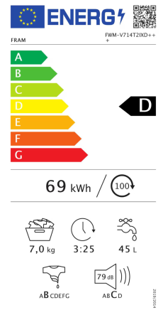 Masina de spalat rufe Fram FWM-V714T2IXD+++, 7 kg, 1400 rpm, Clasa D, Display digital, Allergy safe, Start intarziat, Anti-sifonare, Eco-Logic, Inox crom [6]