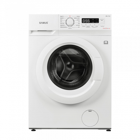 Masina de spalat rufe Samus WSL-7124,7 Kg, 15 programe, 1200 rotatii, Slim, Clasa energetica D, Termostat reglabil, Program ECO 40-60°C, Blocare acces copii, Alb [0]