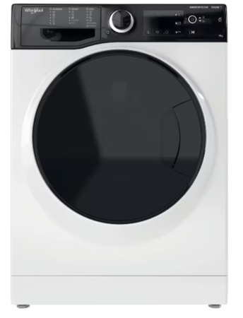 Masina de spalat rufe - Masina de spalat rufe Slim Whirlpool WRSB7259DEU, 7 kg, 1200 rpm, Clasa B, Motor Inverter, Display Big digital, Negru