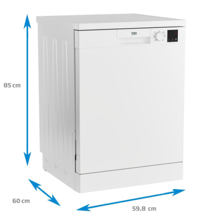 Masina de spalat vase Beko DVN06430W, 14 seturi, 6 programe, Clasa D, Automatic Door Opening, AutoGlassShield, 60 cm, Alb [3]