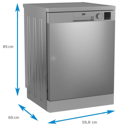 Masina de spalat vase Beko DVN06430X, 14 seturi, 6 programe, Clasa D, Automatic Door Opening, AutoGlassShield, 60 cm, Inox antiamprenta [3]