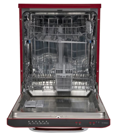 Masina de spalat vase Fram FDW-VRR606BDE++, 12 seturi, 6 programe, Clasa E, Display LED, Pornire intarziata, Aquastop, 60 cm, Visiniu [4]