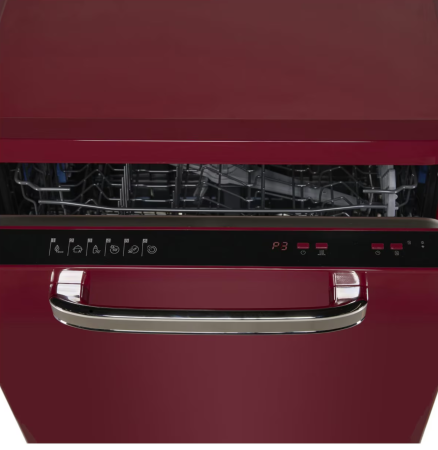 Masina de spalat vase Fram FDW-VRR606BDE++, 12 seturi, 6 programe, Clasa E, Display LED, Pornire intarziata, Aquastop, 60 cm, Visiniu [3]