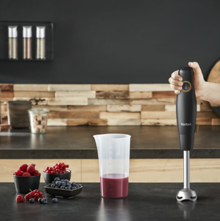 Mixer vertical Tefal Eco Respect HB46E838, 600W, 2 trepte de viteza, Lame Powelix, pahar gradat de 800ml, protectie antistropire, negru [4]