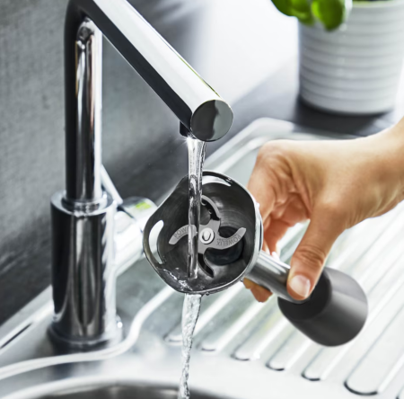 Mixer vertical Tefal Eco Respect HB46E838, 600W, 2 trepte de viteza, Lame Powelix, pahar gradat de 800ml, protectie antistropire, negru [5]