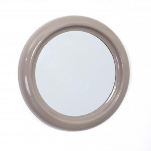 Oglinzi - 116705  Oglinda baie PVC rotund 30cm taupe