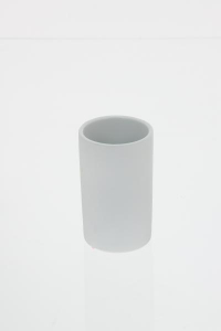 Accesorii pentru chiuveta - 105588  Pahar ceramic cauciucat alb