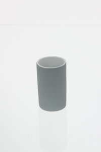 Accesorii pentru chiuveta - 105590  Pahar ceramic cauciucat gri