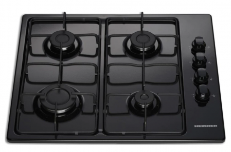 Plita incorporabila Heinner HBH-V4IEBK, Gaz, 4 arzatoare, Aprindere electrica integrata, Control lateral, 58 cm, Negru [1]