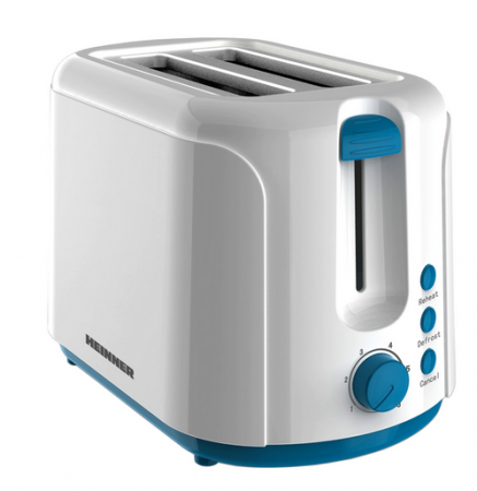 Toaster - Prajitor de Paine Heinner Charm TP-750BL, 750W, 6 setari, Alb/Albastru
