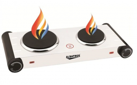 Electrocasnice Bucatarie - Plita electrica Albatros AP25W, 2500 W, Alb