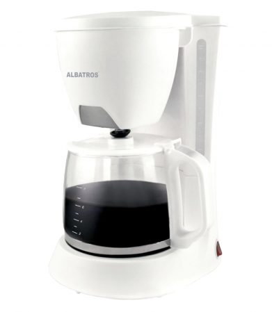 Cafetiere - Cafetiera Albatros Verona White 2, 680 W, 1,2 litri, Alb