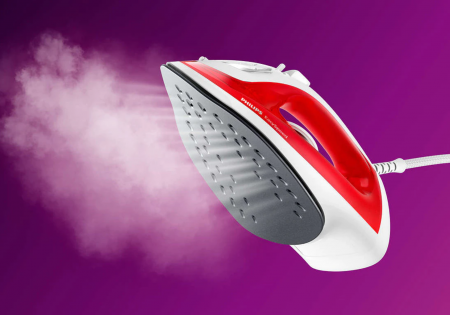 Fier de calcat Philips EasySpeed GC1742/40, 2000 W, rezervor 220ml, 25 g/min, jet de abur 90g, talpa antiaderenta, glisor anticalcar, Rosu [5]